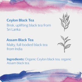 Grace Farms Organic ENGLISH BREAKFAST Black Tea (16 Pyramid Sachets) | Smooth and Malty | Fairtrade and Kosher Certified | Gives Back 100% of Profits