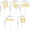 Paquete de 30 adornos para magdalenas de 13 cumpleaños con