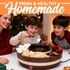 JoyMech Cheese & Chocolate Fountain Machine with 4-Section Food Trays,