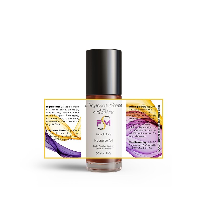 Somali Rose Fragrance Oil - 1 Fl Oz Glass Roll