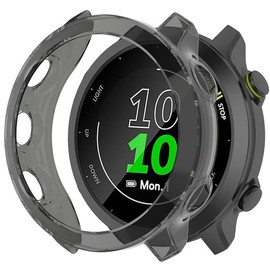 FINON for Garmin ForeAthlete 55 Case Bumper Case Lightweight Quick Release Simple Simple Package (Clear Black)