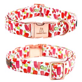Lionheart glory Dog Collar Popsicle Print Dogs Collar Spring Summer Cute Collars Dog Boy or Girl Soft Durable Adjustable Dog Collars for Small Dogs Pet Collar Gift