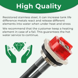 SP10869PH 5500-Watt Water Heater Element Replacement for Rheem SP10869PH Screw-In 240-volt Element, R'heem Water Heater Element