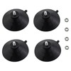 KKUANG 4pcs Black PVC Screw Suction Cup with M5x8mm Thread,