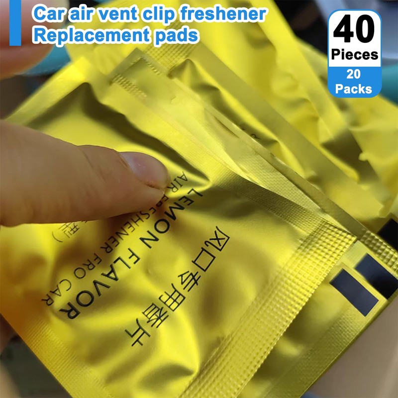 40 Pieces/20 Pack Car Air Vent Clip Freshener Replacement Pads,