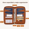 Porta Pasaporte de Cuero PU con Bloqueo RFID y Gran