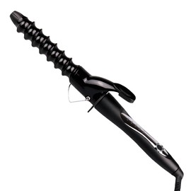 JINDIN Spiral Curling Wand with Clamp - 32mm Ceramic Hair Iron for Tight to Loose Curls and Crimping Waves, Adjustable Temperature