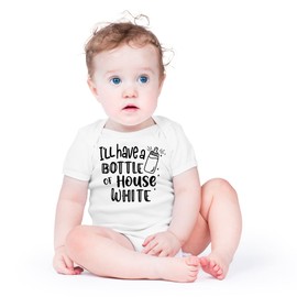 AW Fashions I'll Have A Bottle Of The House White - Milk Wasted - Funny Infant One-piece Baby Bodysuit (6 Months, White)