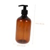 LABRIMP 2pcs Brown Lotion Pump Bottles for Liquid Soap Shampoo