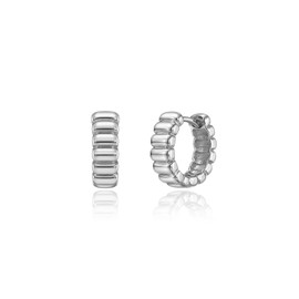 A pair of 925 silver low one-touch ring earrings / 925실버 로우 원터치 링 귀걸이 한 쌍