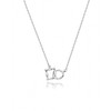 Desnuage Silver Geometric Square and Circle Pendant Necklace Simple Everyday