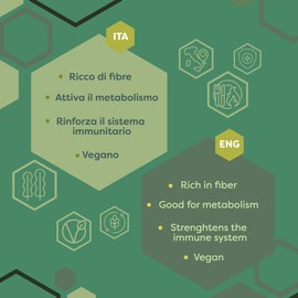 ERBOTECH Psyllium Husks, 200 g Pack, High Fibre, Free from Additives, Detoxifies the Intestine, Activates Metabolism and Strengthens the Immune System, Vegan, Made in Italy