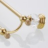 Golden Double Towel Rack,Adjustable Towel Holder Gold Crystal Bathroom Towel