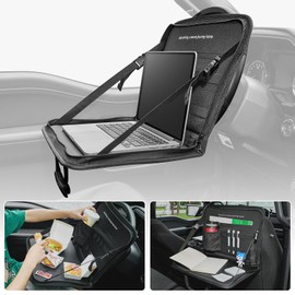 JOYTUTUS Steering Wheel Tray, Multifunctional Laptop Desk, Back Seat Headrest Table for Eating, Fit for Large Vehicles, Like Trucks, Pickups, Semi-Trailers