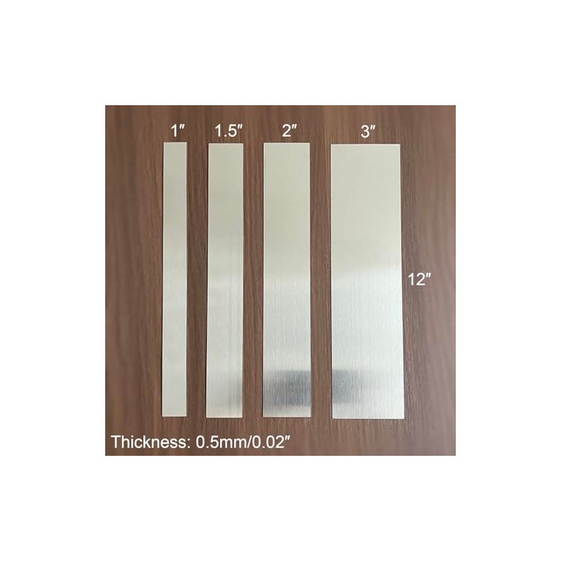 4Pcs Metal Strips Shim Stock Metal Sheet Shims Gap Filler