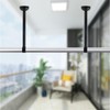Nicerity 3 Pcs Stainless Steel Black Ceiling Mounted Shower Curtain