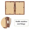 TOFOREVO 4x6 Double Picture Frame Rustic Brown Wooden Hinged Beveled