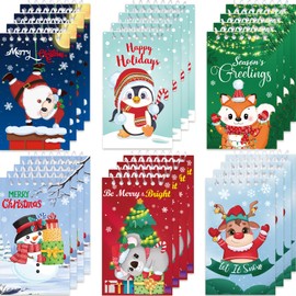 Fancy Land Christmas Notepads Mini Spiral Notebooks for Kids School Party Favors Holiday Stocking Stuffers 24 Pcs