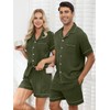 YOPUGEE Womens Summer Pajamas Postpartum 2 Piece Lounge Set Button
