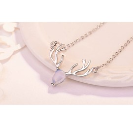 Pendant Necklace for Women Reindeer Antler Deer Antlers Women Antler Necklace Choker Necklace for Women Fashion Necklaces for Women Trendy Elk and Necklace Moonstone Miss Bracelet