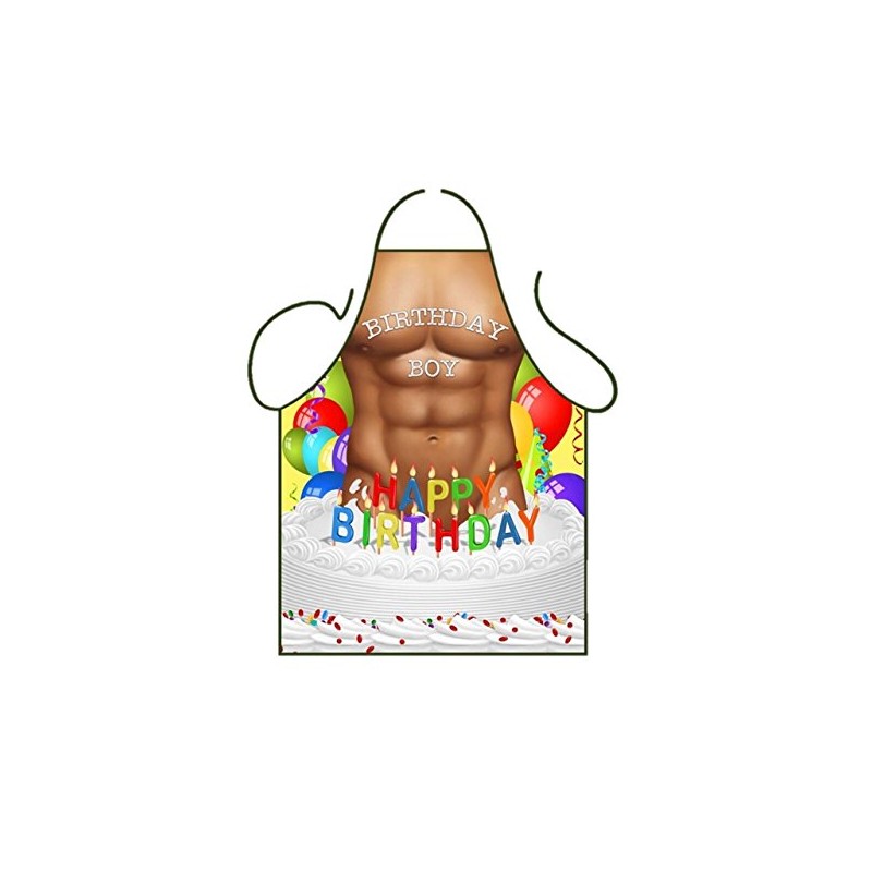 Iconic Aprons Sexy Birthday Boy Apron, Polyester, Multi-Colour, 79 x