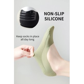 FORJMMP 10/20 Pairs No Show Socks for Women Non-slip Low Cut Liner Socks Invisible Ice Silk Socks (10 Pairs)