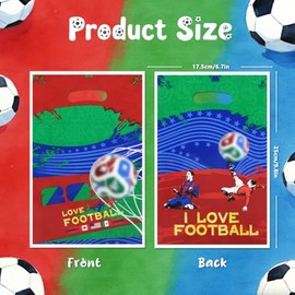 Geluode - Bolsas de regalo para la Copa Mundial 2026, 50 bolsas de regalo de fútbol de doble cara de 6.5 x 9.8 pulgadas, bolsas de regalo de fiesta co