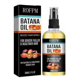ROFPM Batana Oil Boost Hair Spray Hair Growth Oli, Prevents Hair Loss, Repairs Damaged Hair 4.3 Oz, Brown