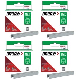 Arrow Fastener 276 Genuine JT21/T27 3/8-Inch Staples, 1,000-Pack (Sеt оf Fоur)
