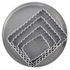 R&M International Fluted Rectangle Cookie and Biscuit Cutters, Tinplated Steel,