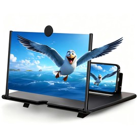 10'' Screen Magnifier Version, 2026 New Screen Magnifier for Cell Phone, Movies, Videos, and Gaming, Amplifier Desktop Magnifying for Seniors Reading (Black)