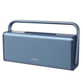 DOSS SoundBox XL Pro Bluetooth Speaker with 50W Powerful Stereo Sound, Extra Bass,16H Playtime, Integrated Metal Body, Aluminum Alloy Handle, Portable for Home, Office, Backyard - Blue