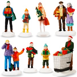 GW Box 8 Pcs Christmas Village People Figurines