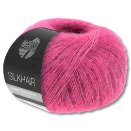 Frida's Wollhaus Lana Grossa 25 g Silkhair Mohair Superkid Silk Wool Crochet Knitting 43 Colours (172 | Fuchsia)