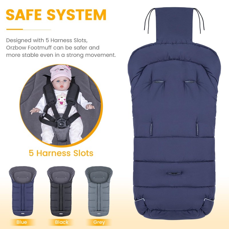 Orzbow Warm Bunting Bag Universal,Stroller Sleeping Bag Cold Weather,Waterproof Toddler