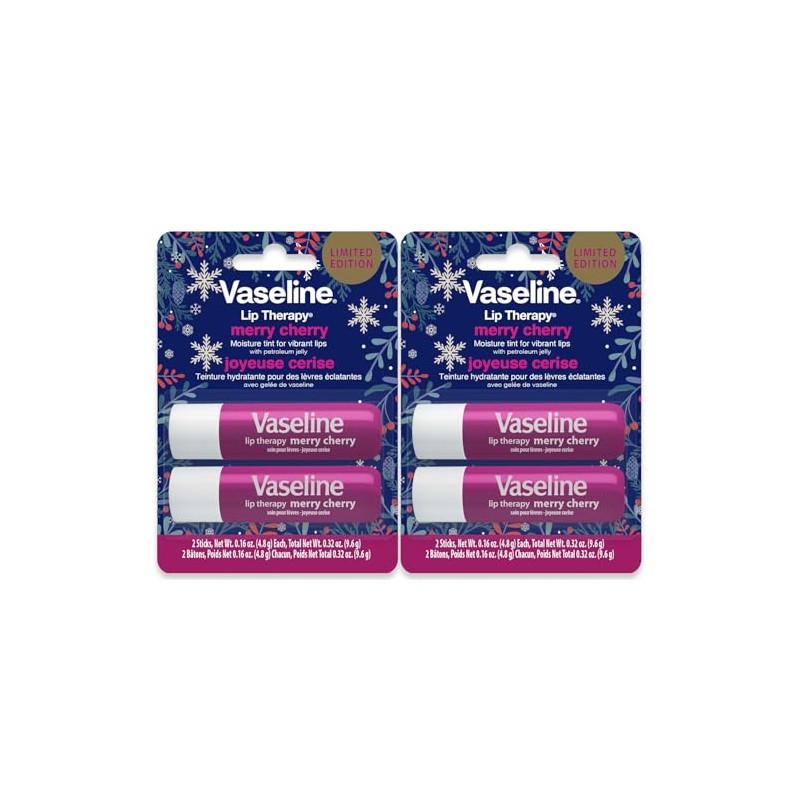 Vaseline Lip Therapy Stick Twin Pack Merry Cherry 2-Pack