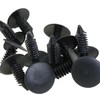 TZMJ 100 Pcs Black Plastic Car Retainer Clips, Round Head