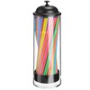 Patelai 10.6 Inch Clear Plastic Straw Dispenser and 100 Pcs