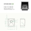 13x15 Undermount Bar Sink, Swift Horse 13 Inch 16-Gauge Black