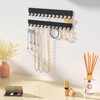 Josmimic Wall Necklace Organizer Holder: Wall Mounted Jewelry Hanging Storage