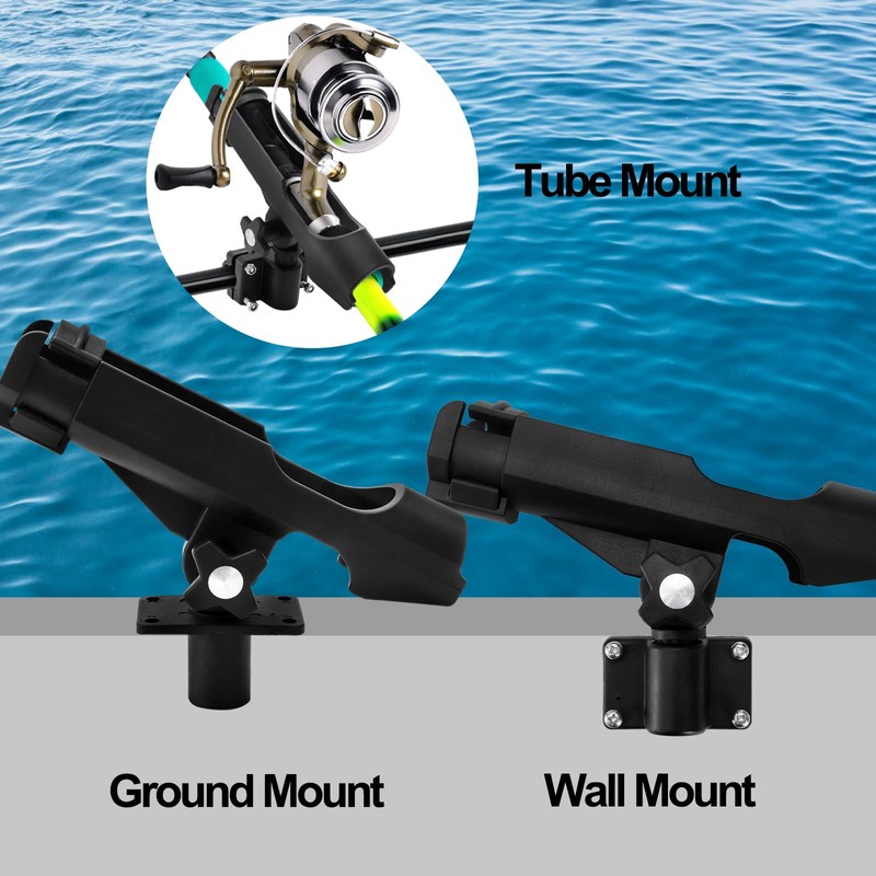 Bekith 2 Pack Fishing Rod Holder with Combo Mount, Adjustable