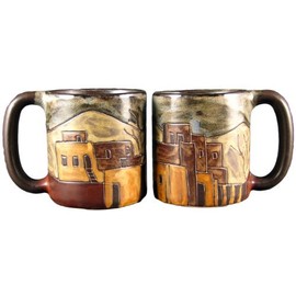 Mara Ceramic Stoneware 16 Oz. Pueblo Mug (Set of 2)