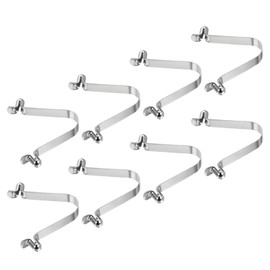 PATIKIL 8.5 x 6 mm 8 Pack Kayak Paddle Press Studs Poltaster Spring Clamps Steel Hollow Button Locking Pipe Double Pins for Camping Awning Tent Poles