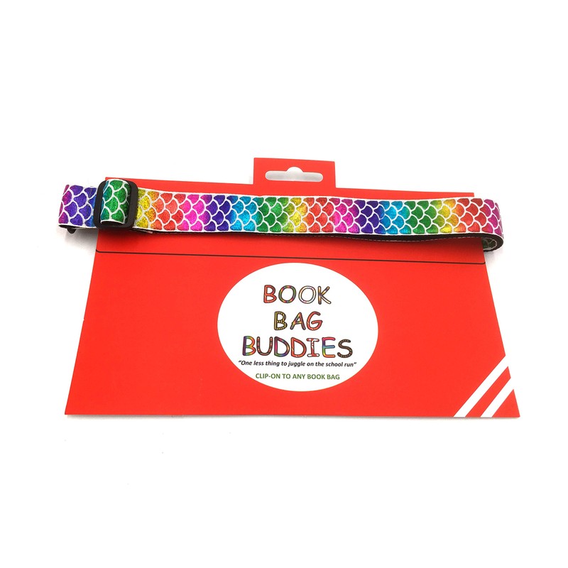 Book Bag Buddies Clip-On Shoulder Strap - Multiple Designs (Mermaid)