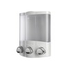 Croydex Triple Soap Dispenser, Shower Dispenser Wall Mounted, Lifts Off