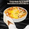 LemonRoad 9 Inch Ceramic Pie Pan with Wooden Bracket Ceramic
