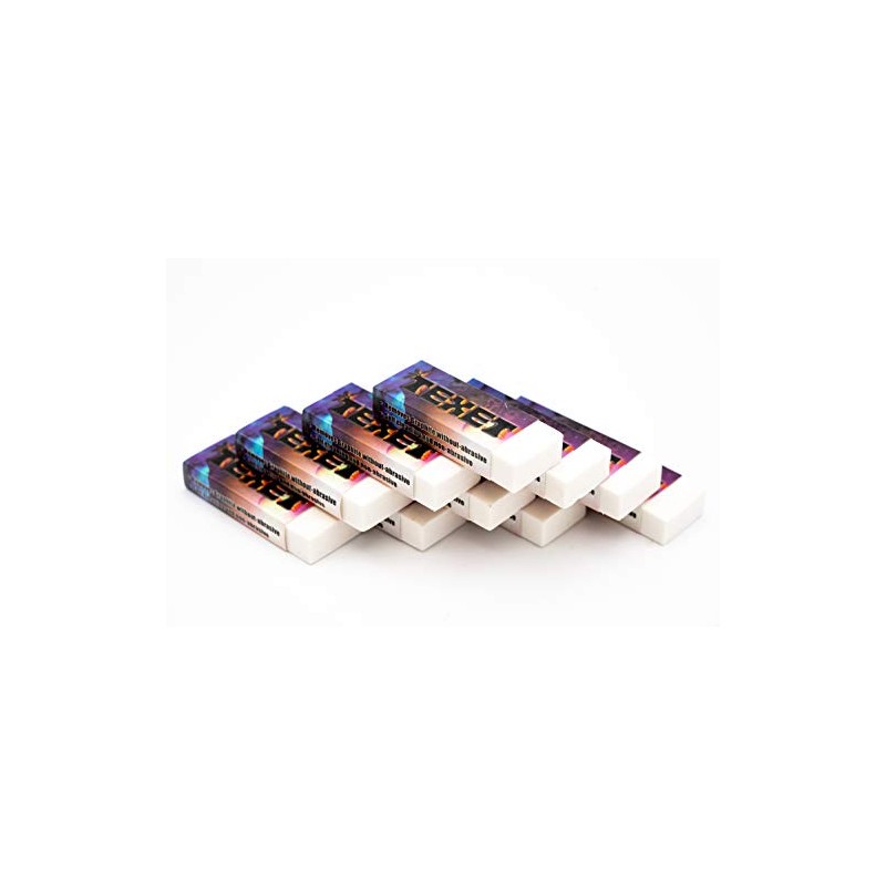 Texet Large White Plastic Pencil Erasers Rubbers - Pack of