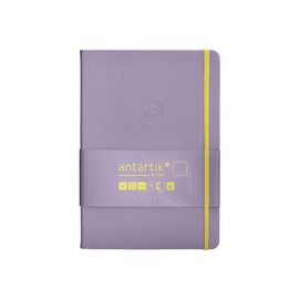 Antartik 100 Sheets 80g FSC A5 Blank Purple & Yellow Hardback Notebook with Elastic Band