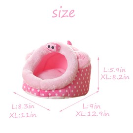 LEFTSTARER Guinea Pig Bed Toy Cage House Accessories Nest Hedgehog Hamster Supplies Sugar Glider Ferret Rat Bed Toy Small pet Animals（3-L）