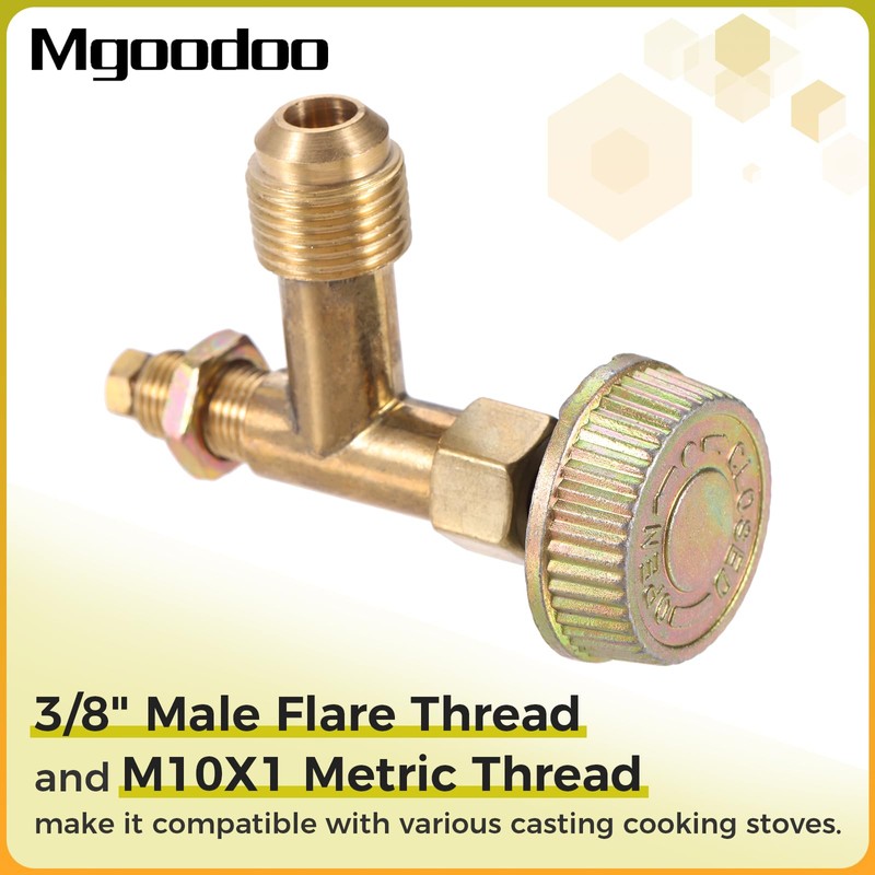 Mgoodoo 3/8" Male Swivel Flare Propane Gas Inlet Range Cooking